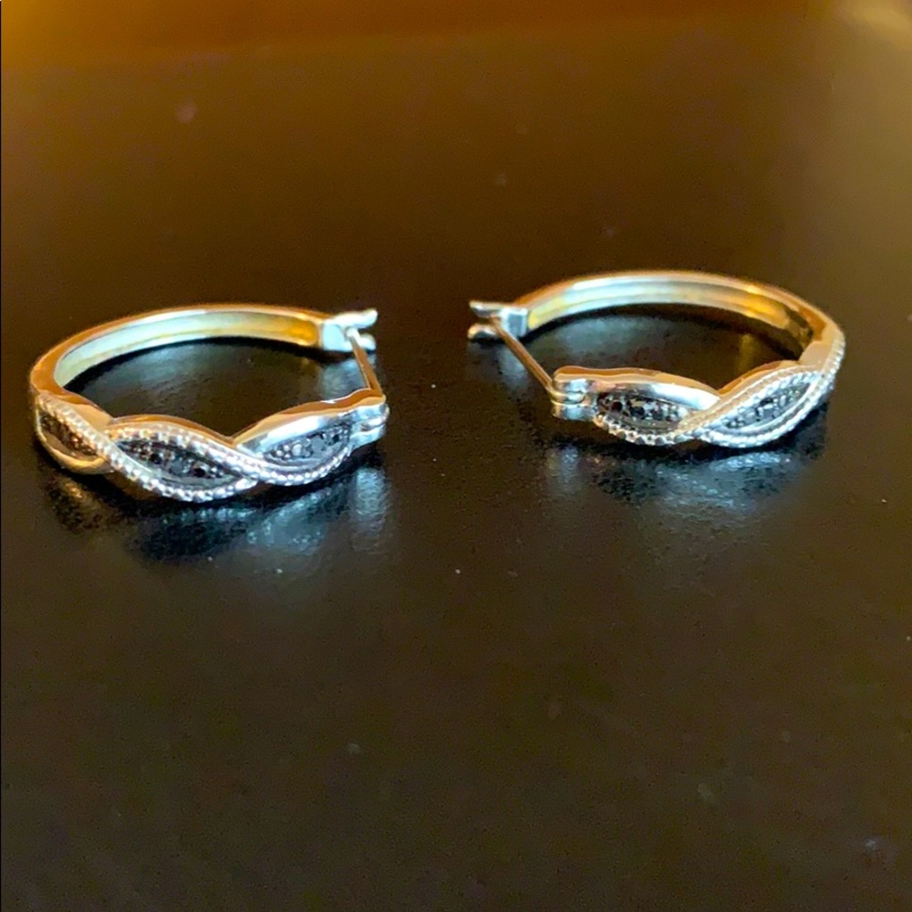 Black diamond earrings